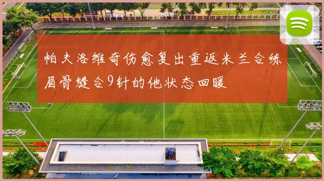 帕夫洛维奇伤愈复出重返米兰合练眉骨缝合9针的他状态回暖